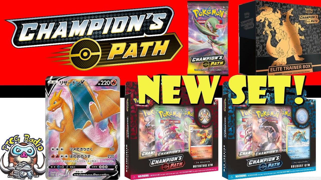 New Pok&eacute;mon TCG Set Revealed! Champion's Path! Collect ALL the Gym Badges!