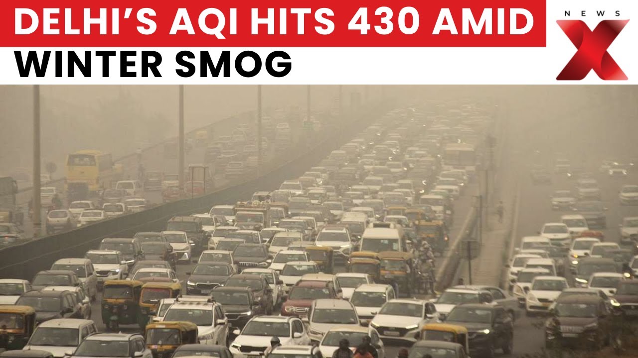 Air Pollution: Delhi Air Quality Remains Severe: AQI Hits 430 Amid Winter Smog | NewsX
