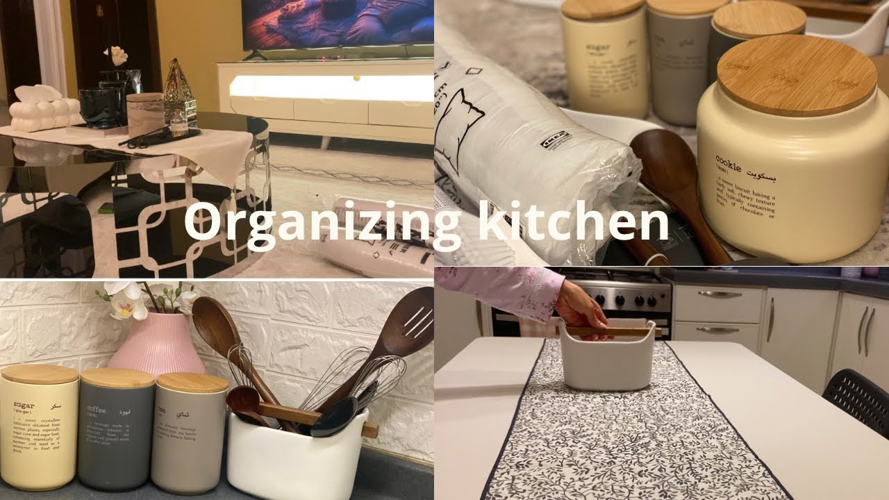 فلوق تنظيم وترتيب المطبخ ومشترياتي من ايكيا وهوم سنتر ،Vlog arrangement kitchen