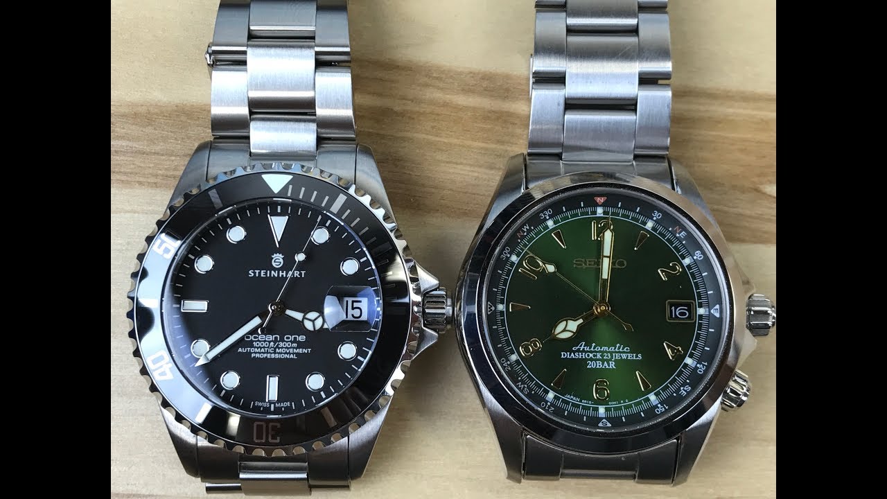 Steinhart vs Seiko (39mm ocean one vs Alpinist)