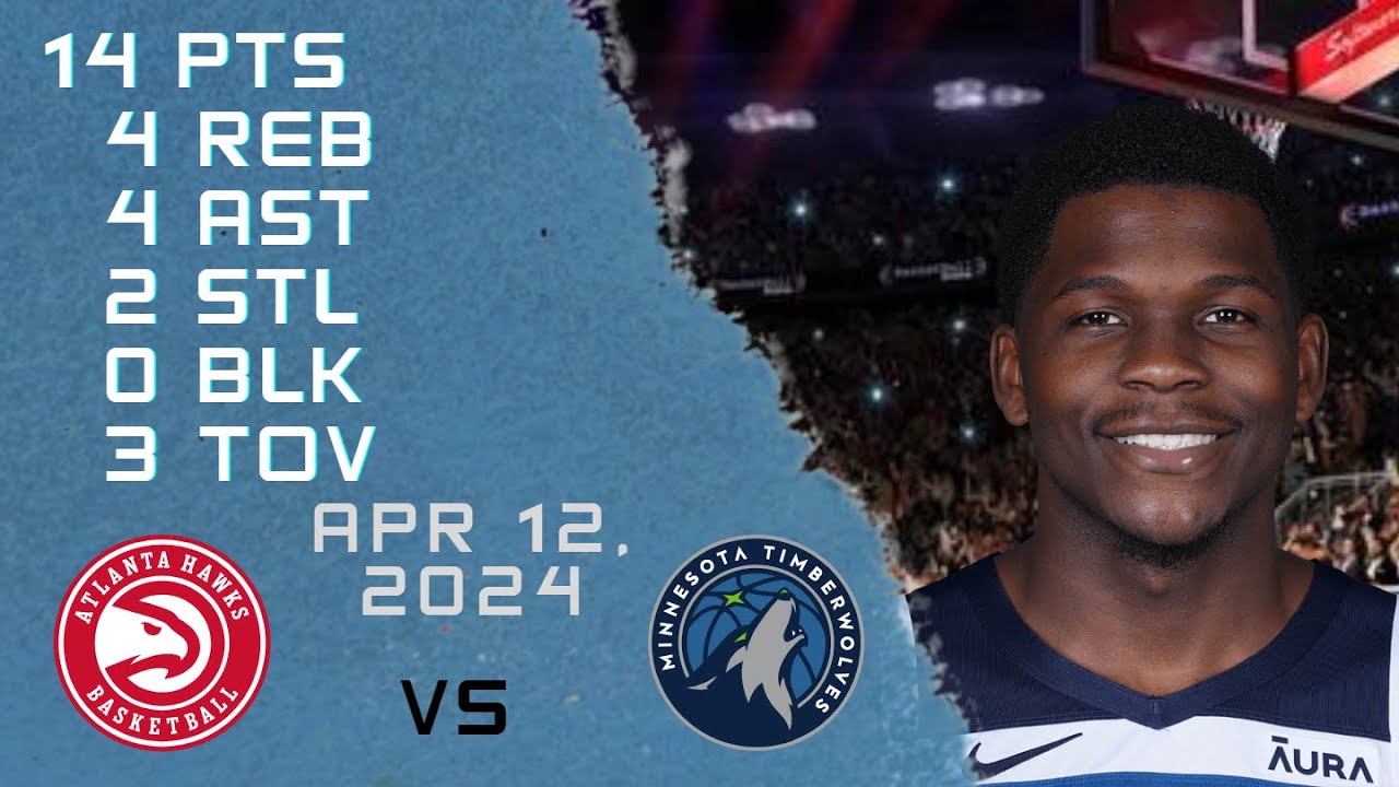 Anthony Edwards player Full Highlights vs HAWKS NBA Regular season game 12-04-2024
