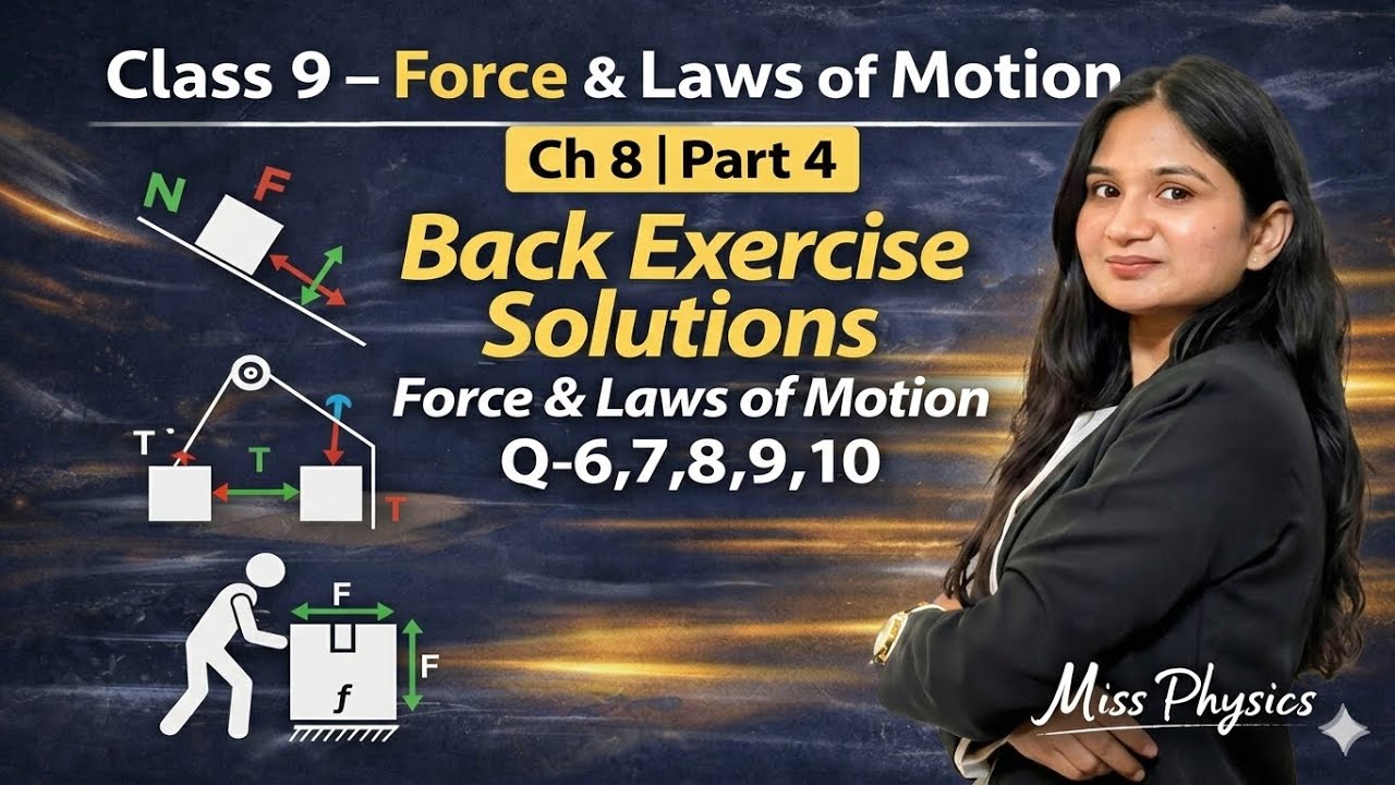 Class 9 Physics Ch-8 Part-4 Force And Laws Of Motion | NCERT Back Exercise Solutions Q-6,7,8,9,10