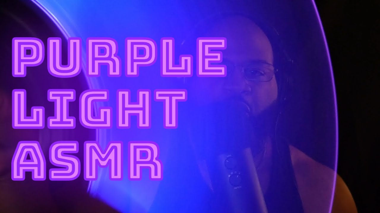 Therapeutic Purple Light ASMR Facts | Deep Voice Calm + Whispering (Light Stick Visuals)