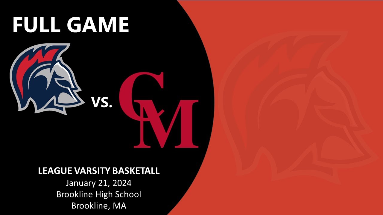 CATHOLIC MEMORIAL at BROOKLINE VARSITY BOYS BASKETBALL | FULL GAME | January 21, 2024 | 4K