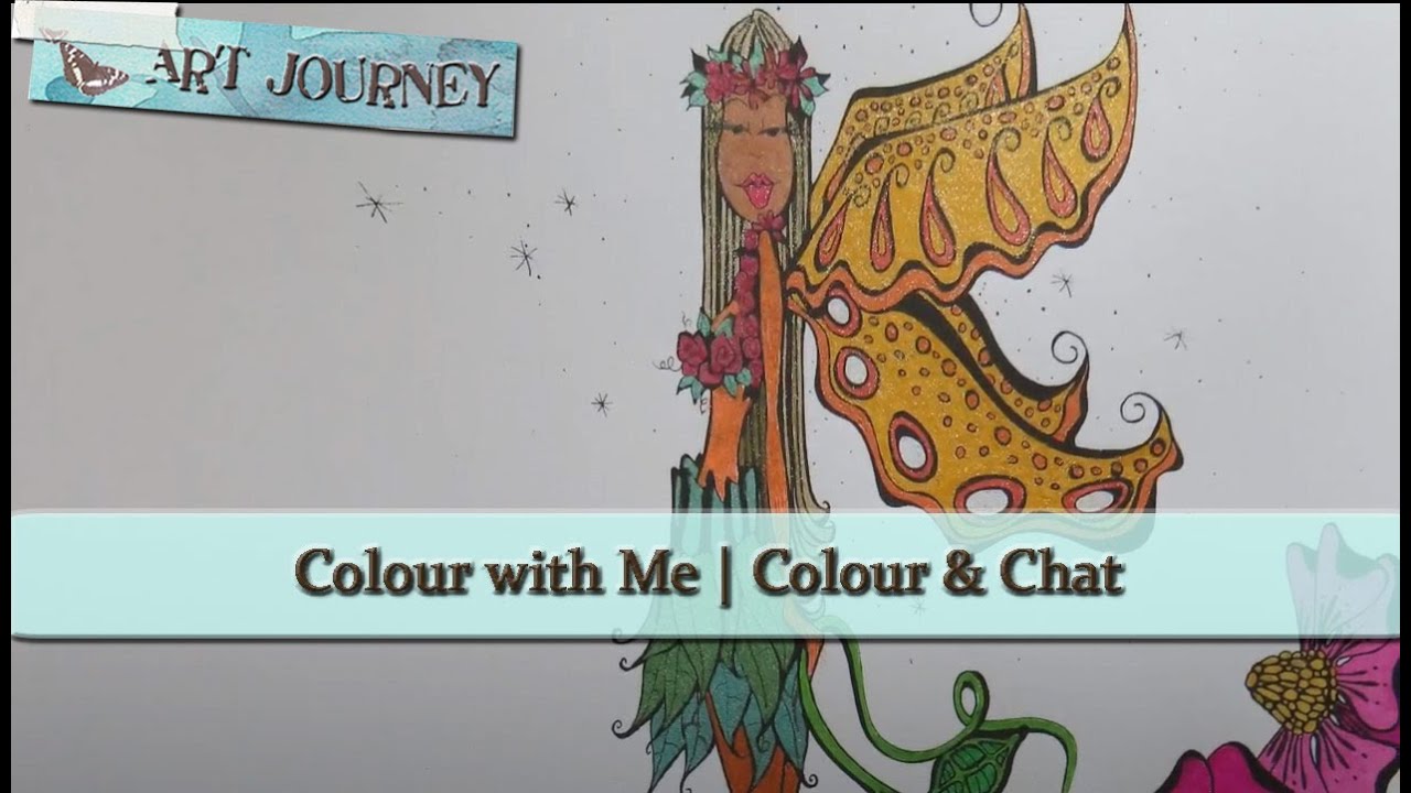 Colour with Me | Fairies in Dreamland | Glitter Gel Pens | Adult Colouring Color & Chat