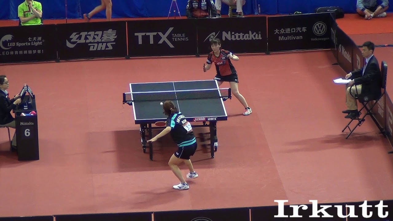 Kim Kyungah (KOR) - Miyu Kato (JPN). Asian Table Tennis Championships.