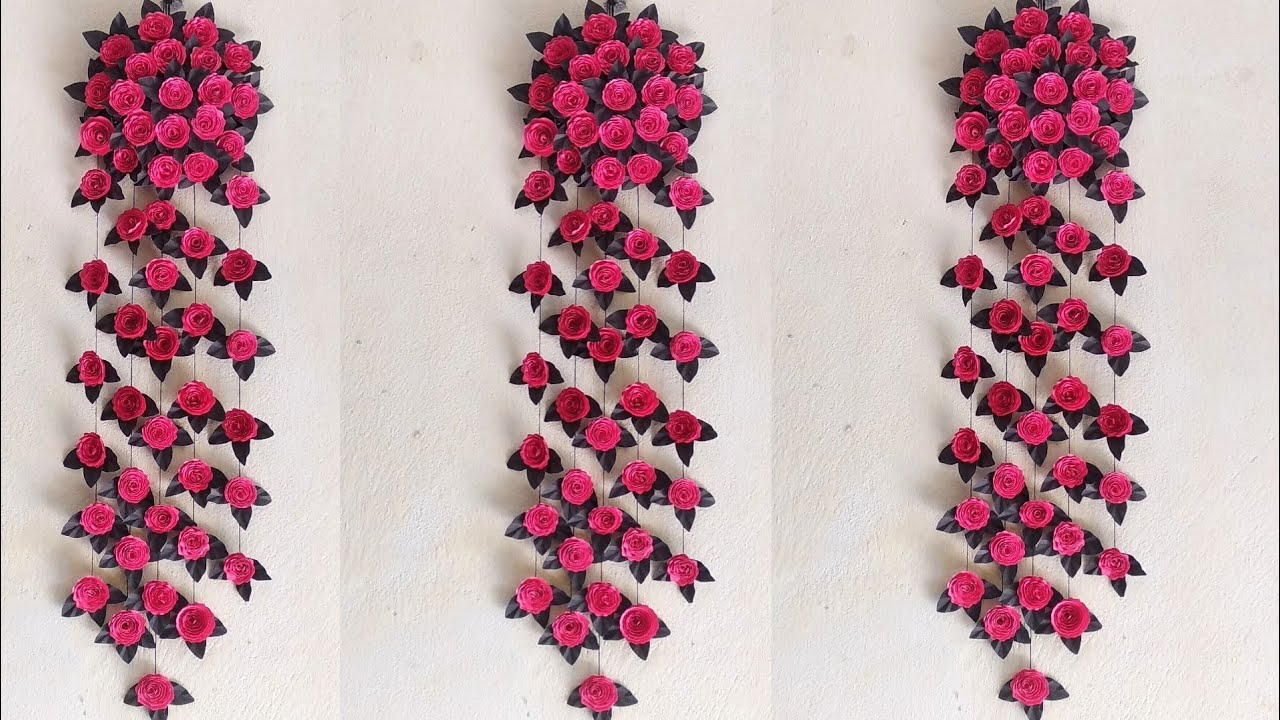 Diy Paper Wall Deacor  || Flowers  Room Directorat