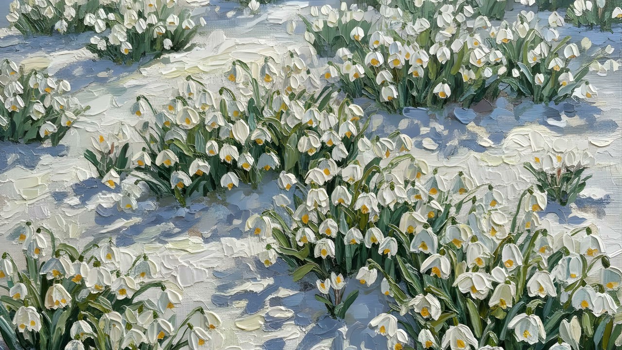 Flowers TV Art UHD 4K Silent Screensaver Nature TV Wallpaper 2 Hours | 1 Oil Painting TV Background