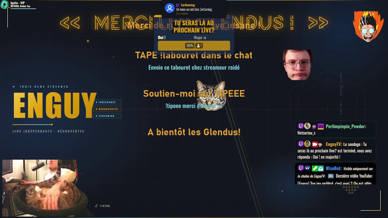 🟡[FR] Le stream des Glendus ! (Viens sur Twitch pour profiter un max du live !)