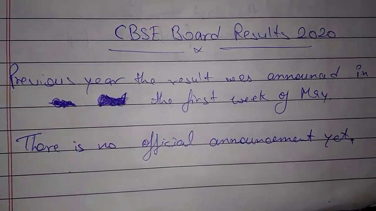 CBSE board results date 2020 || Cbse class 12 class 10 board result 2020