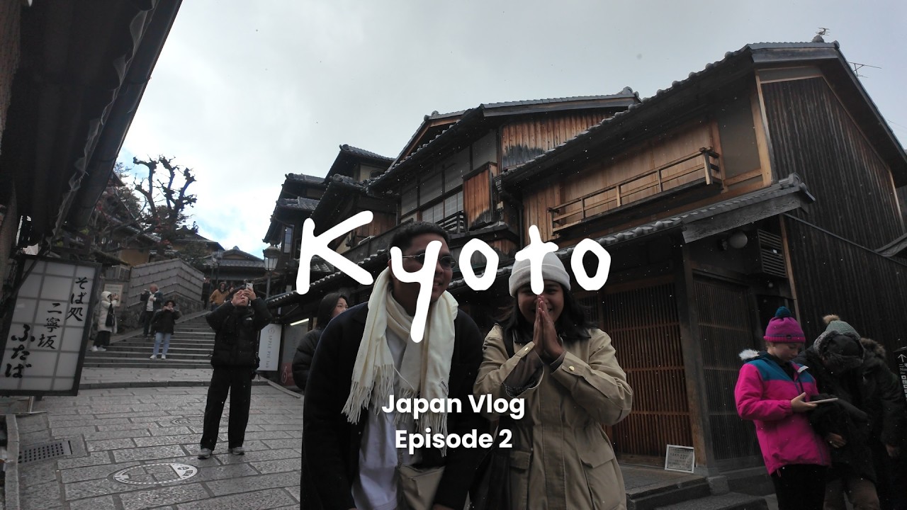 Winter in Kyoto | Japan Vlog Episode 2 (Our first snow fall experience!)