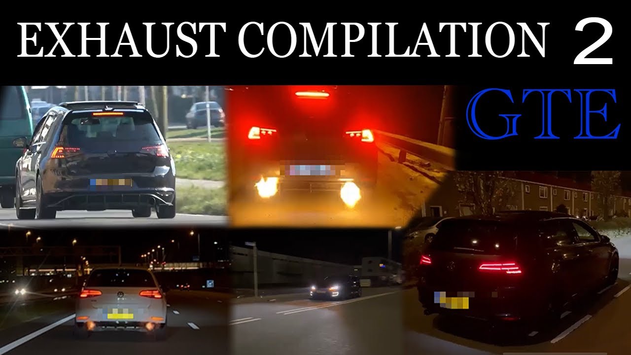 Another Golf GTE Compilation (DSG farts, pops, bangs, decat, flyby, revs, flames, accelerations)