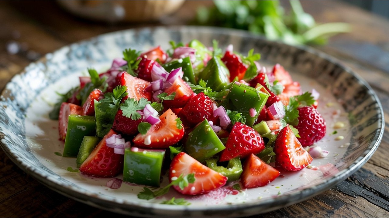 Así preparo una ensalada de fresas ideal para diabéticos y muy refrescante 🍓