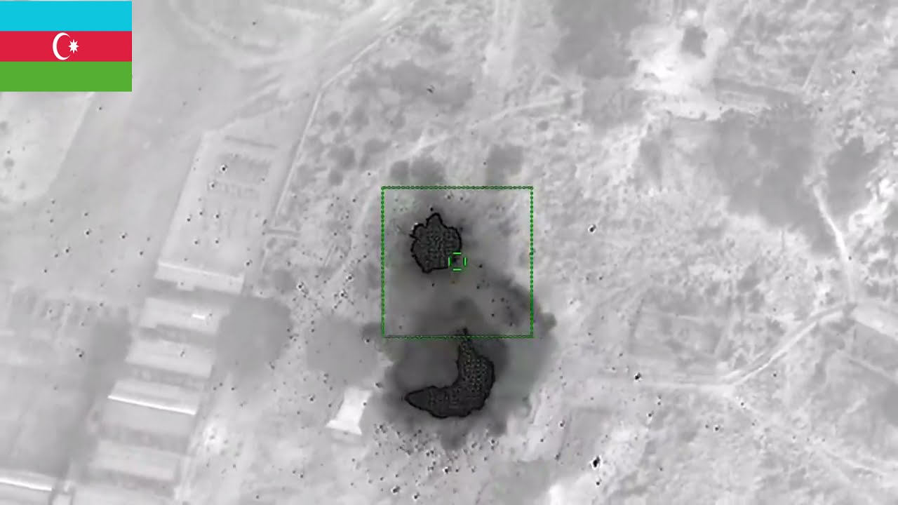 Azerbaijan drone attack on Armenia tanks Nagorono karabakh