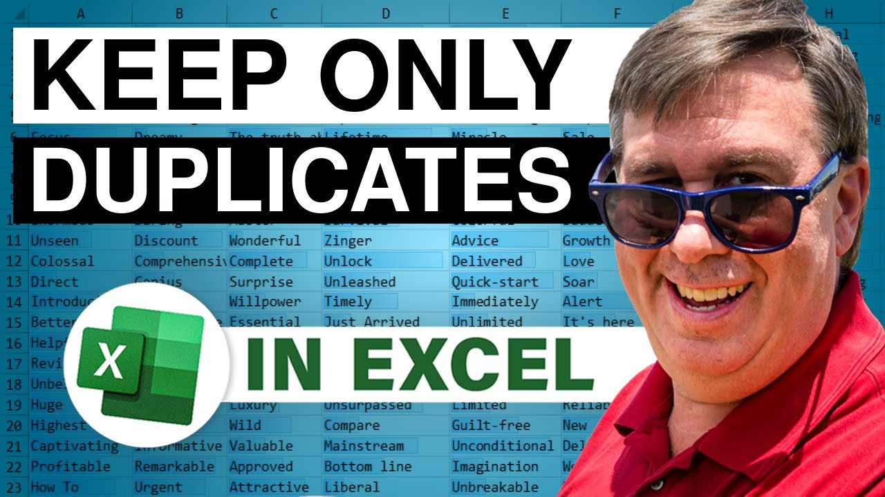 Excel СОХРАНИТЬ Дубликаты, удалить все остальное - Эпизод 2513