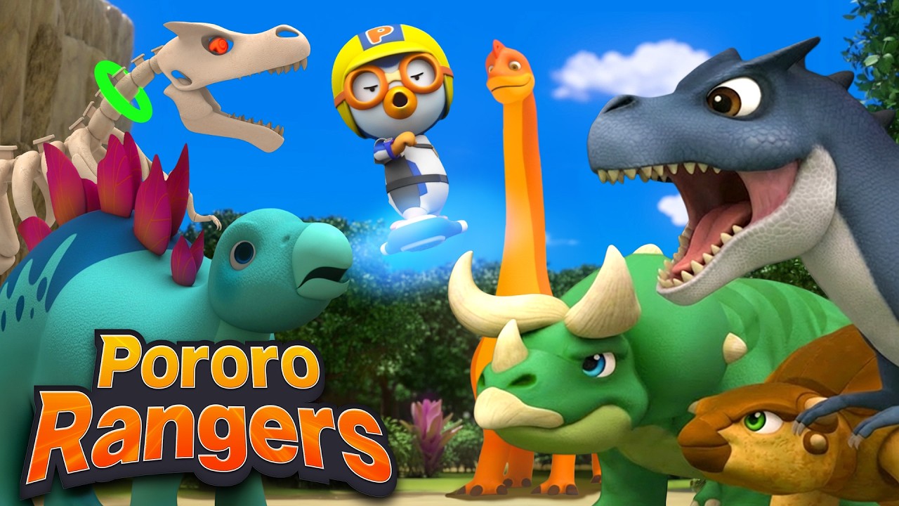 Pororo Movie | Skull T-Rex's Attack! | Superhero Pororo Adventure | Let's go Pororo Rangers!⚡