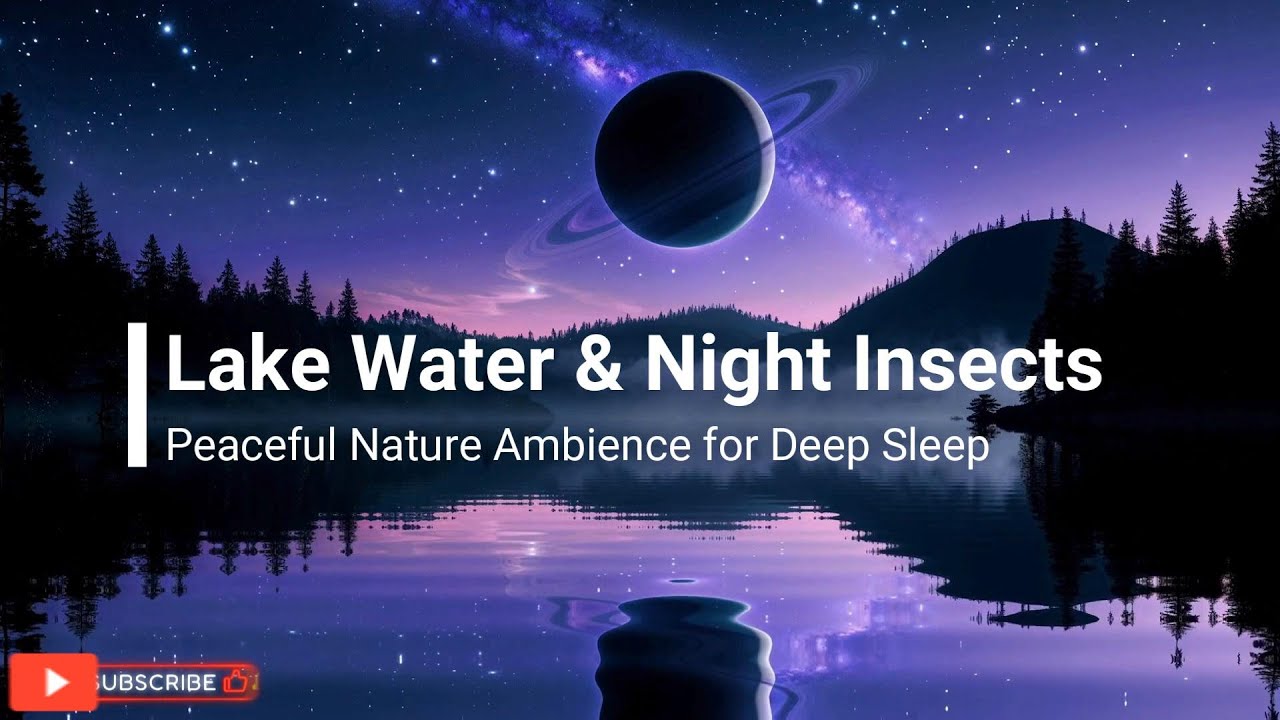 Lake Water & Night Insects Sounds | Peaceful Nature Ambience for Deep Sleep (Seamless Loop)