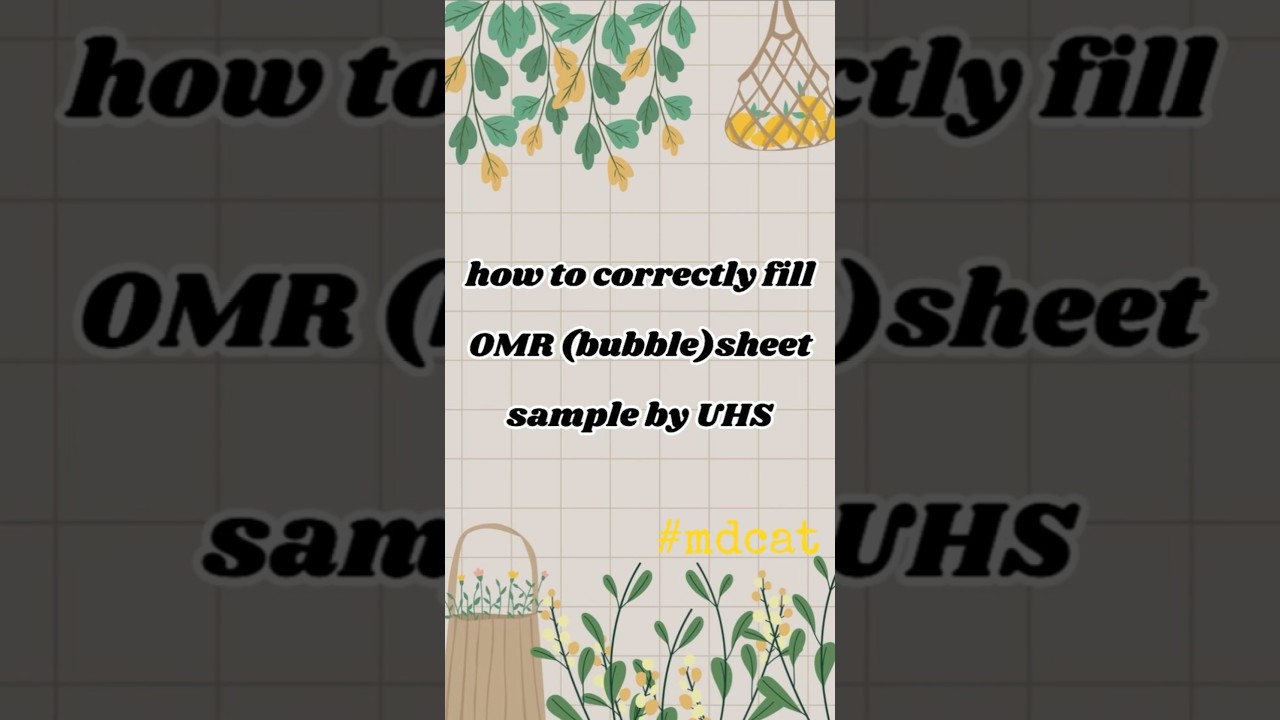 How to correctly fill OMR bubble sheet?#mdcat2024#latestnews#omr_sheet#szambu#uhsmdcat