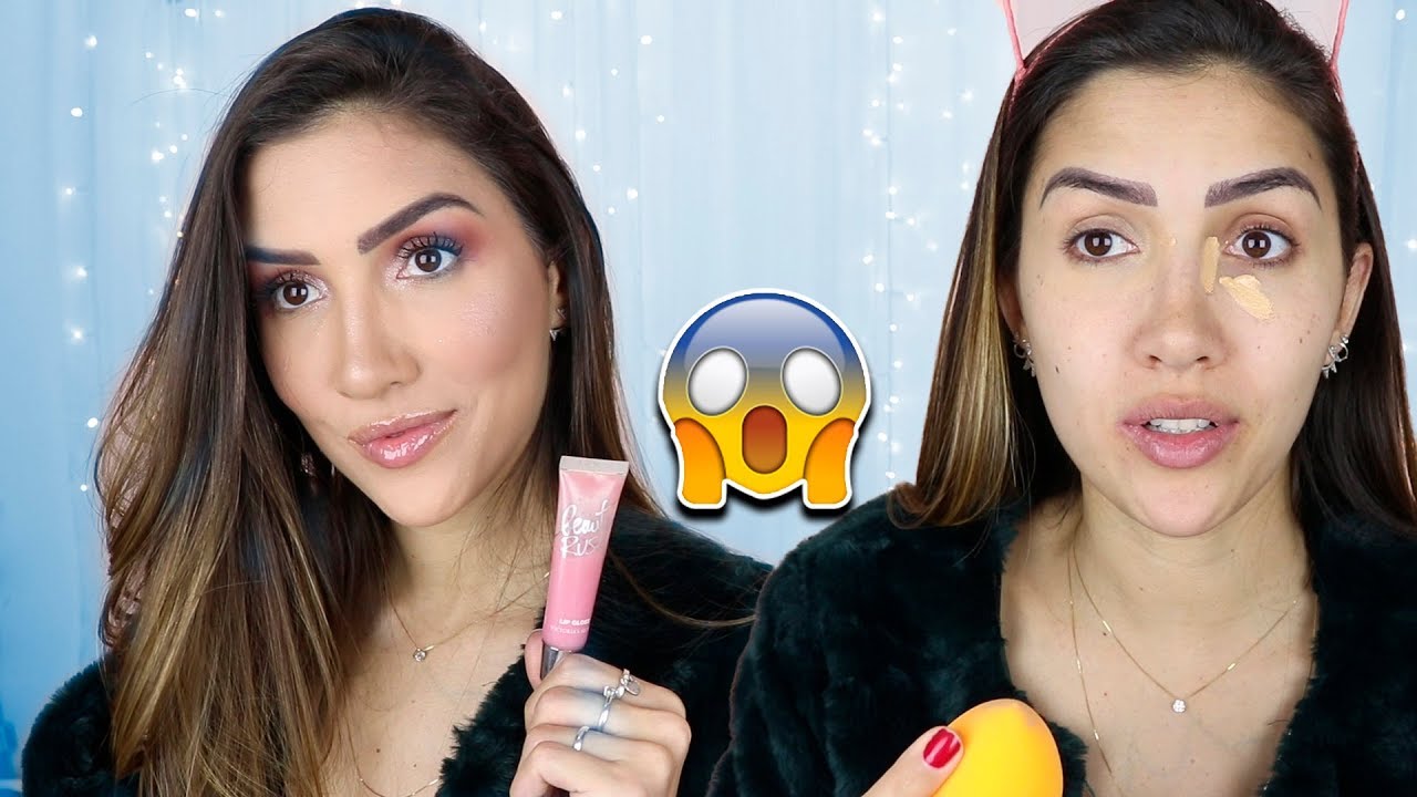 MAKE com PRODUTOS que estavam ESQUECIDOS na PENTEADEIRA