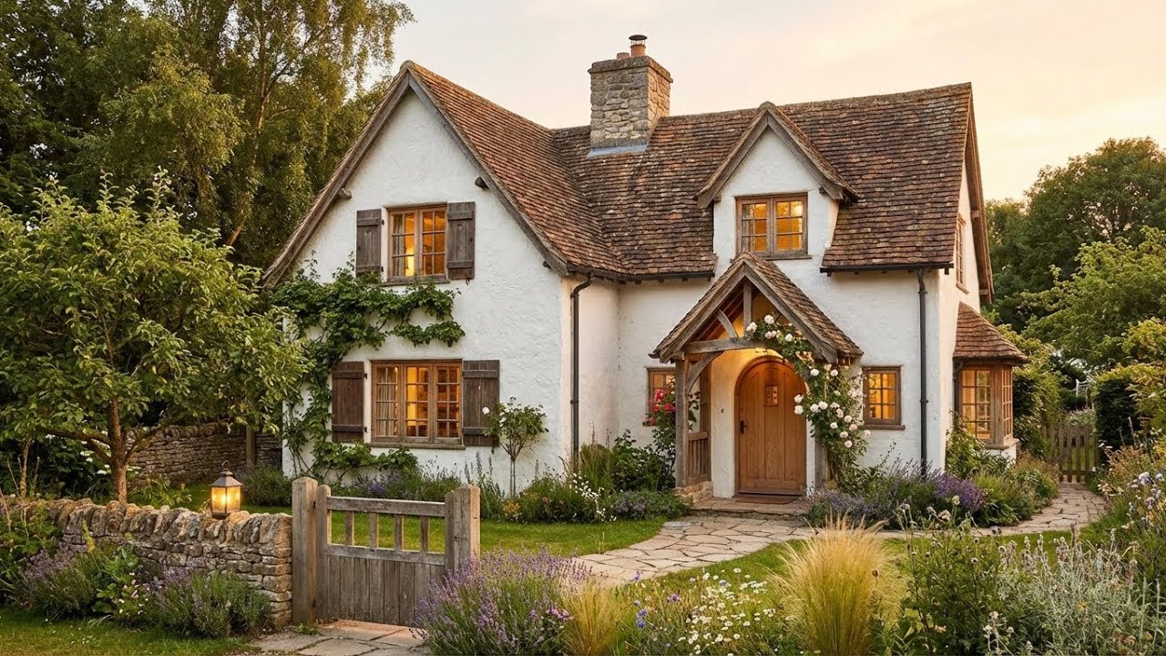 Уютный коттедж: спокойный интерьер и сказочные детали.