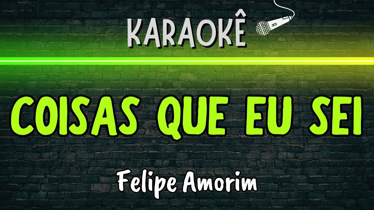 🔰 Coisas Que Eu Sei (Melhor Karaokê) Felipe Amorim