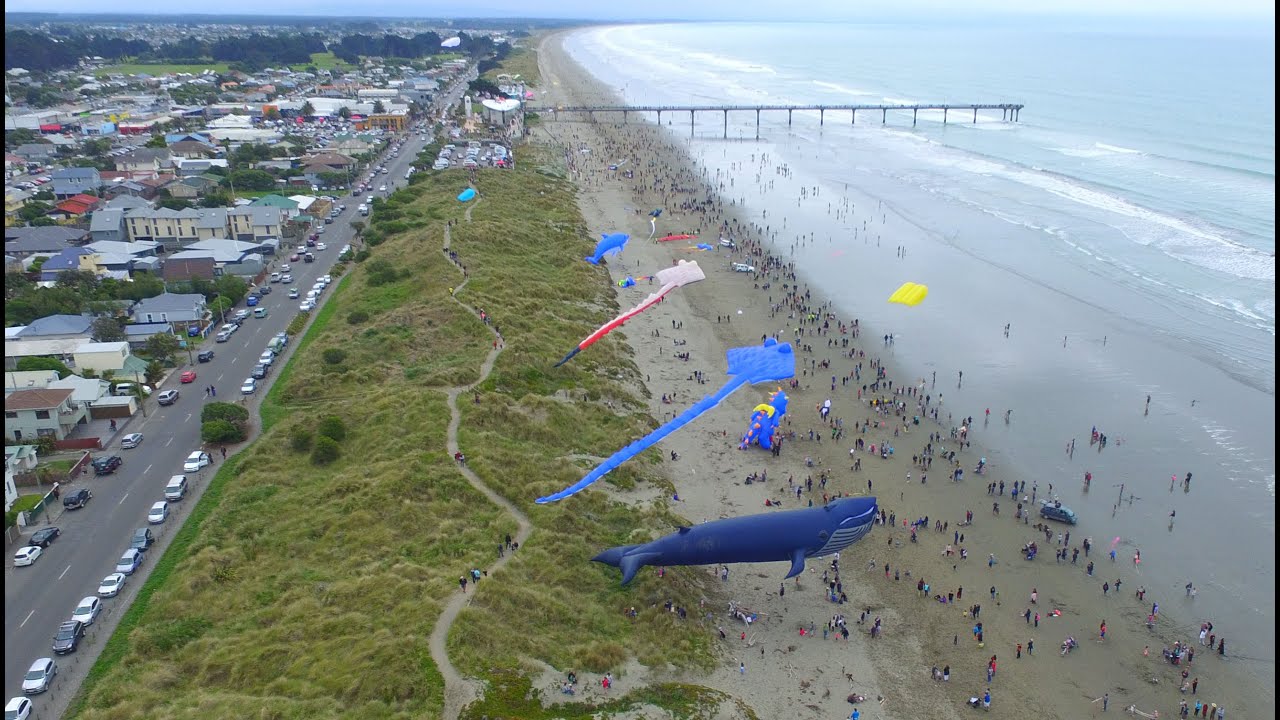 Kite Day at New Brighton Beach, Christchurch