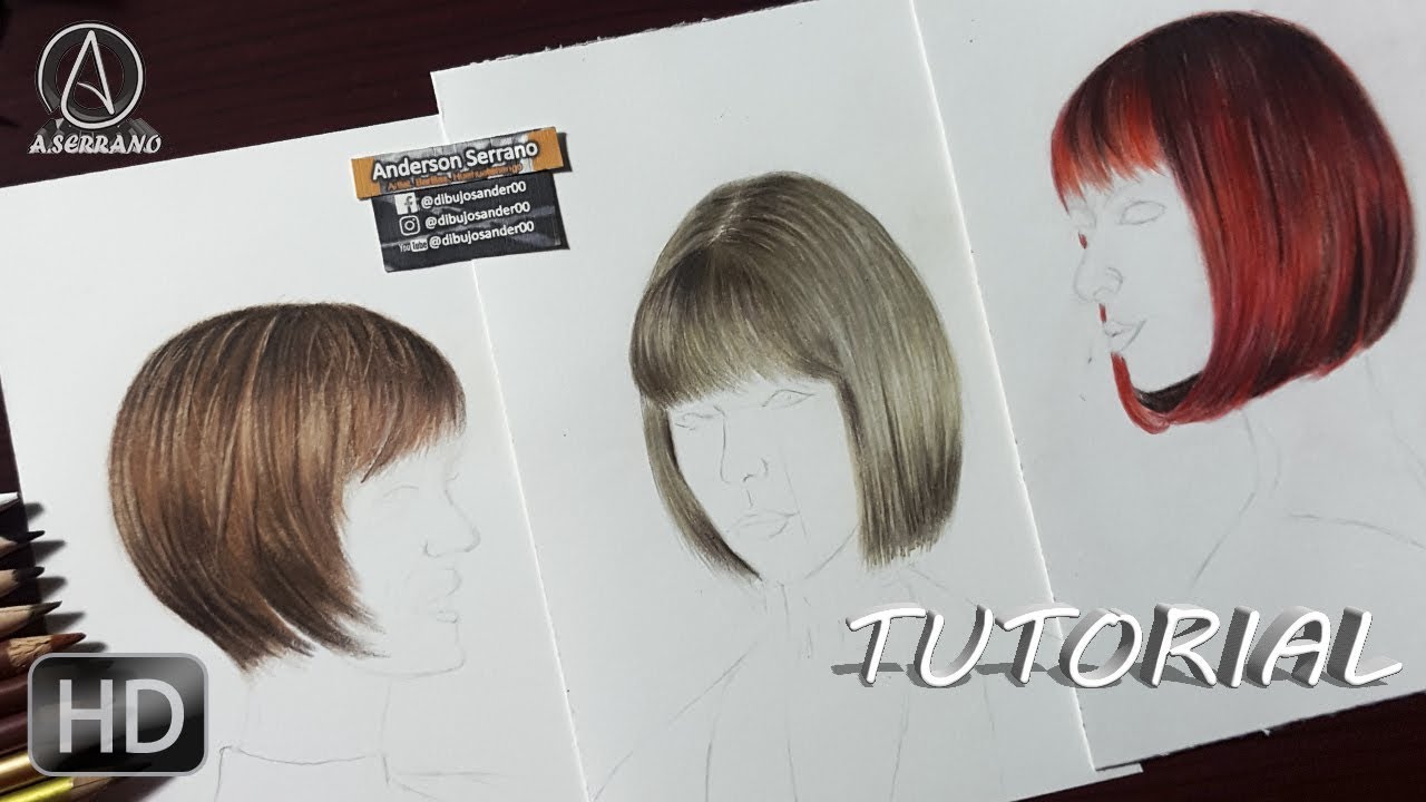 CÓMO COLOREAR CABELLO CON LAPICES DE COLORES/ CASTAÑO, RUBIO, PELIRROJO/ TUTORIAL