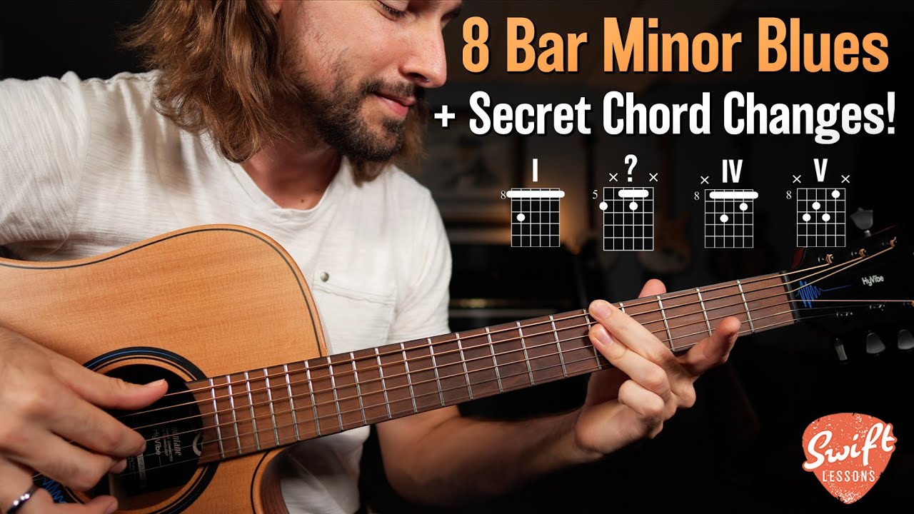 8 Bar Minor Blues Rhythm Guitar Lesson + Secret Chord Changes!