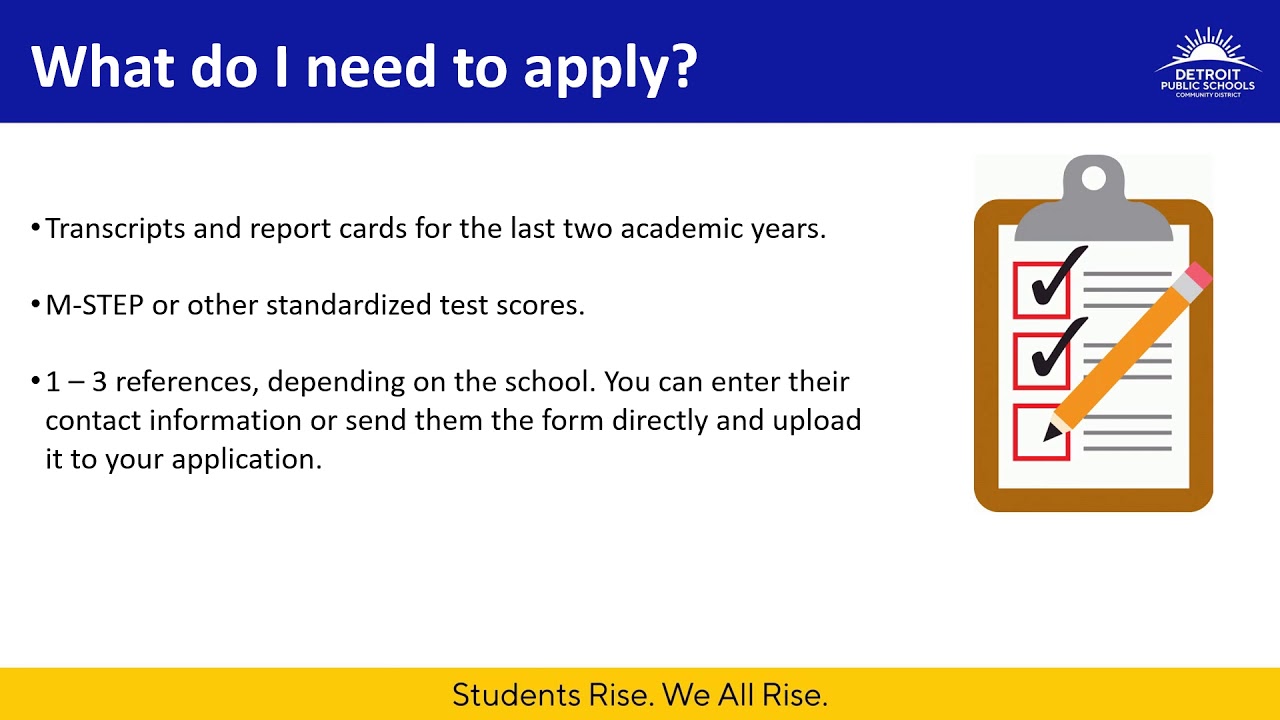 How To Apply - DPSCD Application Schools K-8