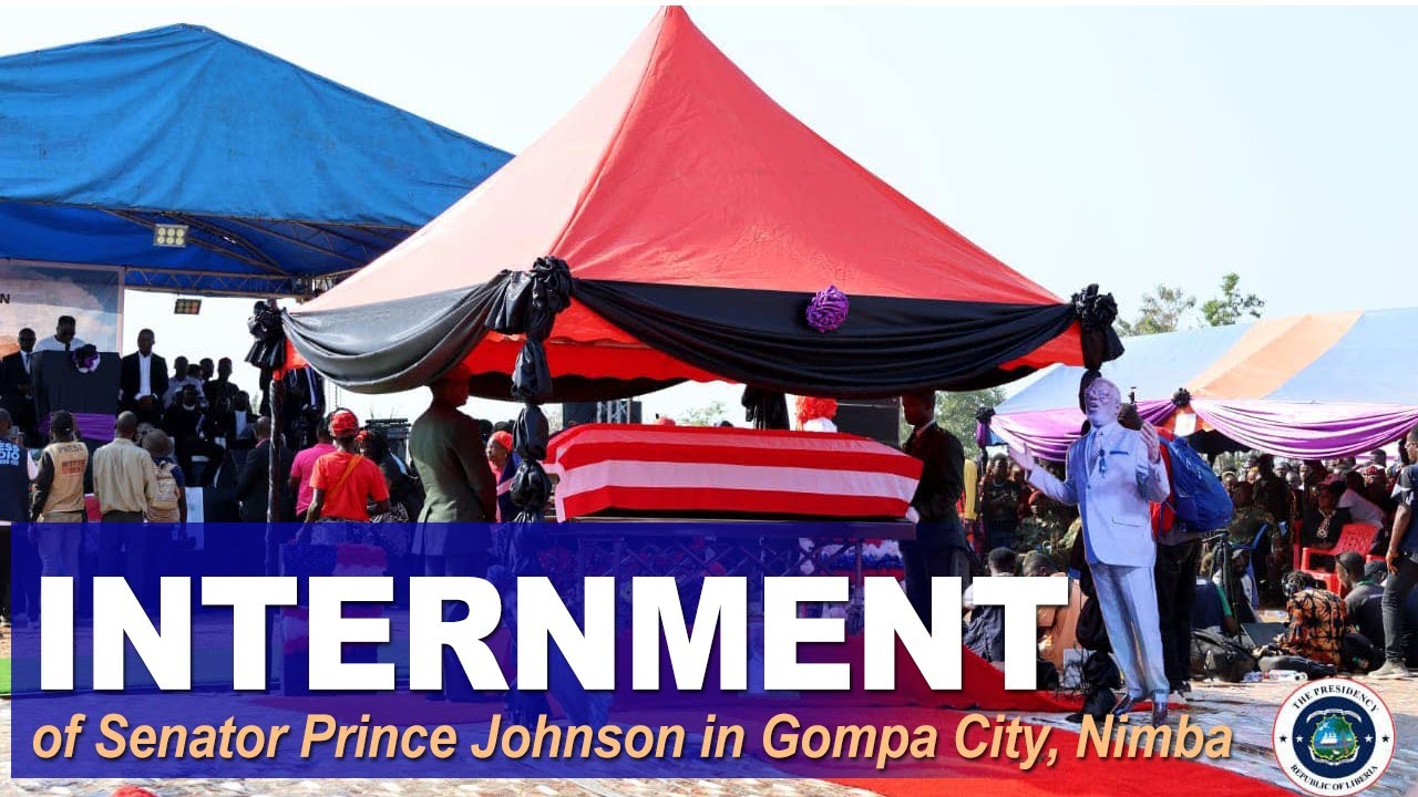 lnternnment of Senator Prince Johnson in Gompa City, Nimba