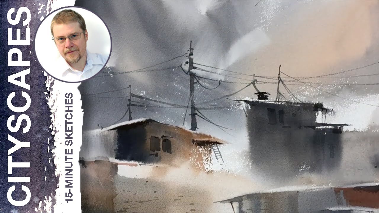 #51 Abandoned Warehouses (Watercolor Cityscape Tutorial)