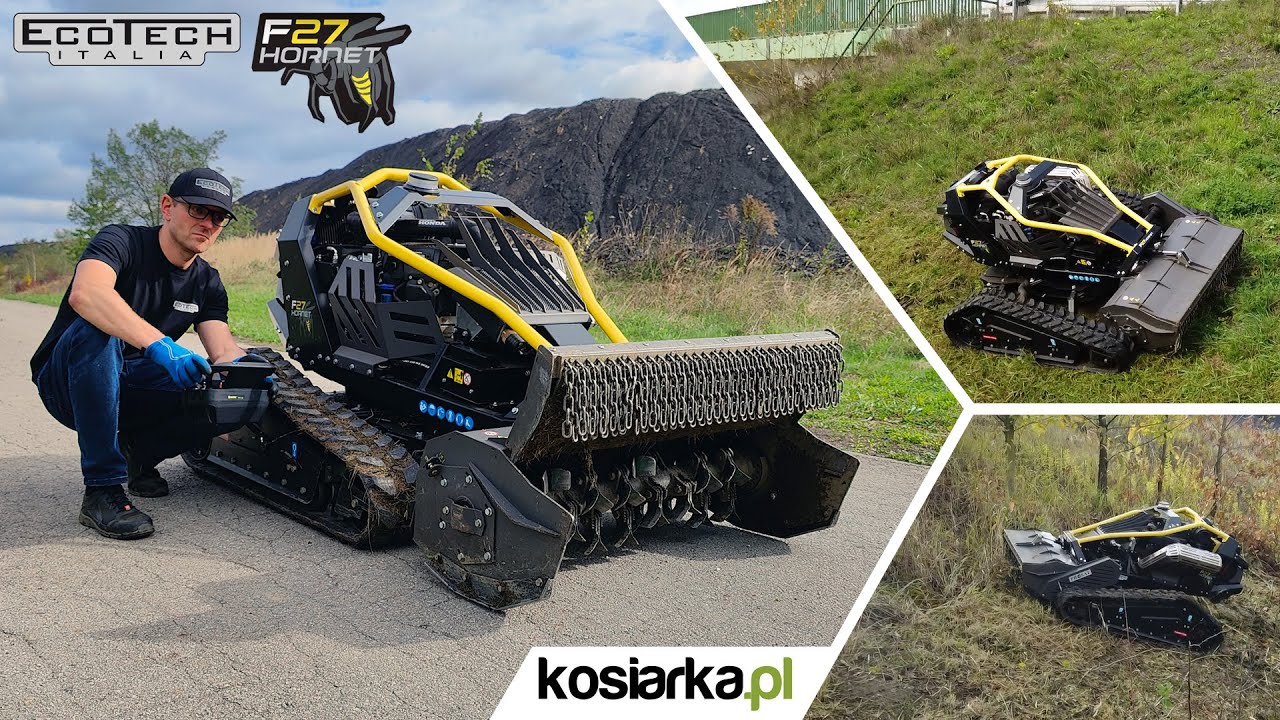 ECOTECH F27 Hornet - Kosiarka Bijakowa Na Zbocza Na Gąsienicach Sterowana Radiowo