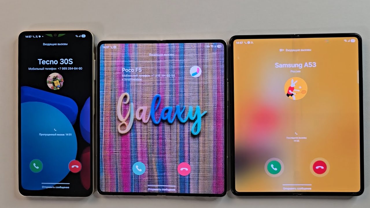 Samsung Galaxy Z Fold 4 VS  Z Fold 3 VS Samsung A06 Incoming call &Outgoing call at the same time