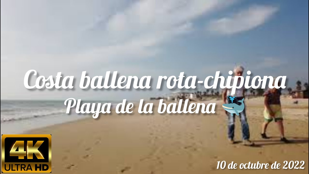 playa de la ballena en costa ballena (Chipiona-rota) (4k) (10  de octubre de 2022)
