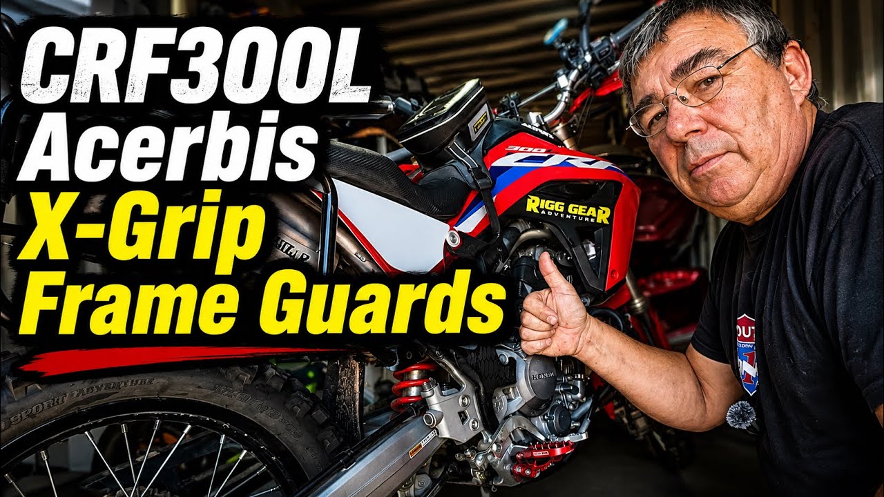 Honda CRF300L & CRF300 Rally Acerbis X Grip Frame Guards Install #honda #crf300l #crf300rally