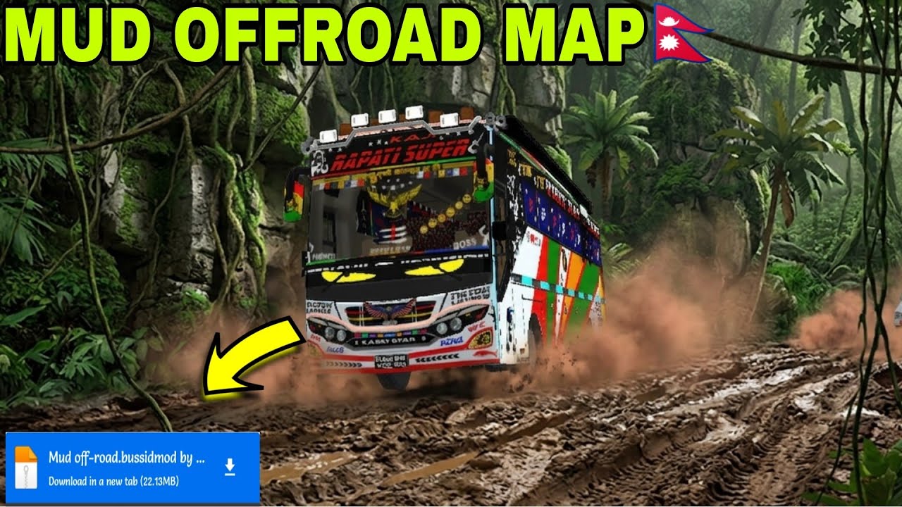 🇳🇵MUD OFFROAD MAP🇳🇵🇳🇵||BAHUNGAMINGNEPAL||HIGH GRAPHICS MAP MOD||BUS SIMULATOR INDONESIA||BUSSID||