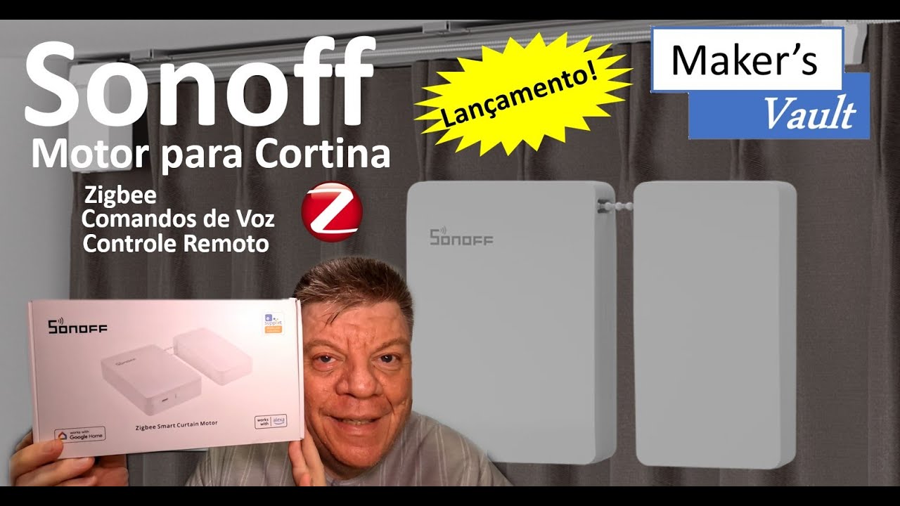 Sonoff Motor Inteligente para automatizar Cortinas Comuns - Use com a Alexa!