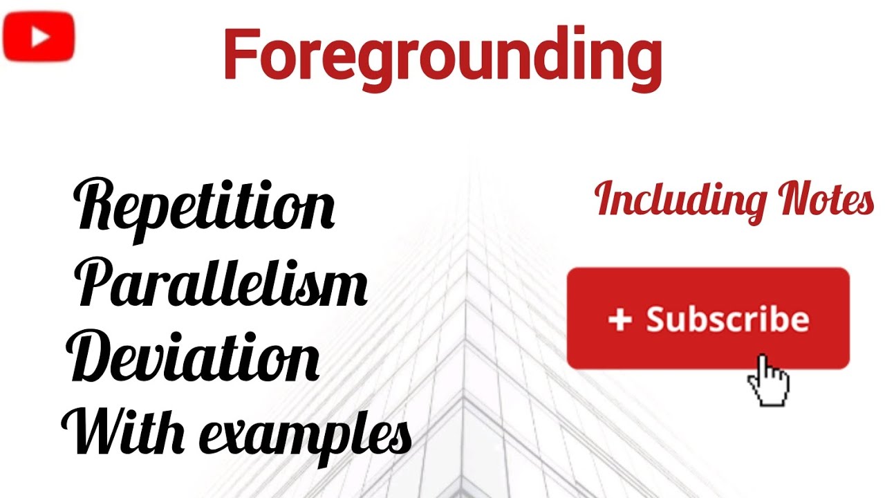 Foregrounding and its Types in Stylistics | Foregrounding and its Types in Linguistics 