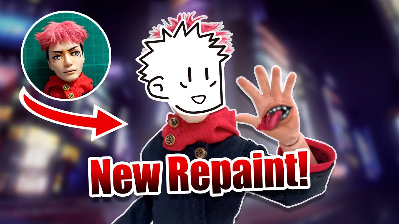 I Repaint (again) My Custom Yuji Itadori Doll #jujutsukaisen