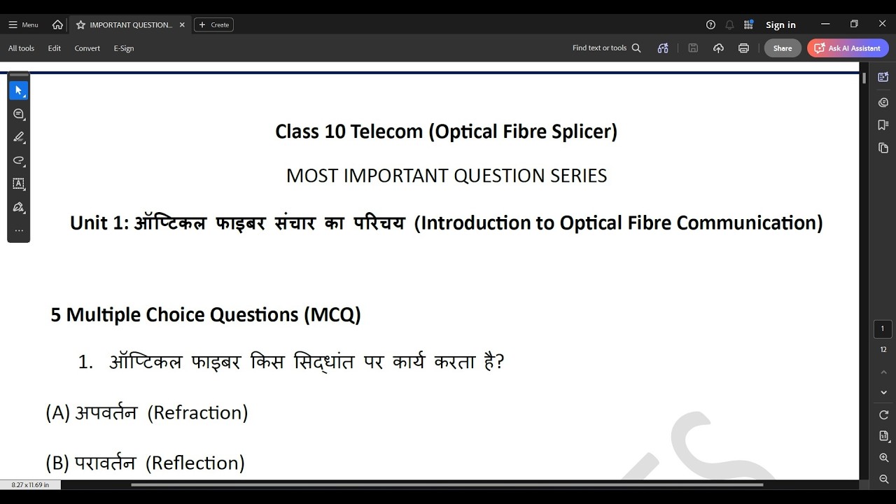 Telecom | Exam Oriented Important Questions | Class 10
