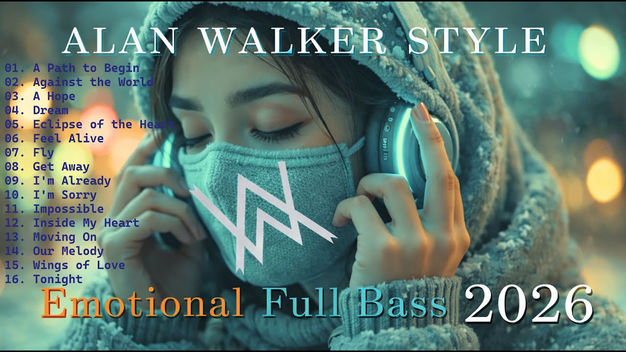 🎧Alan Walker Style Full Bass Remix 2026 | Emotional Melodic Future Bass for Study | EDM Playlist