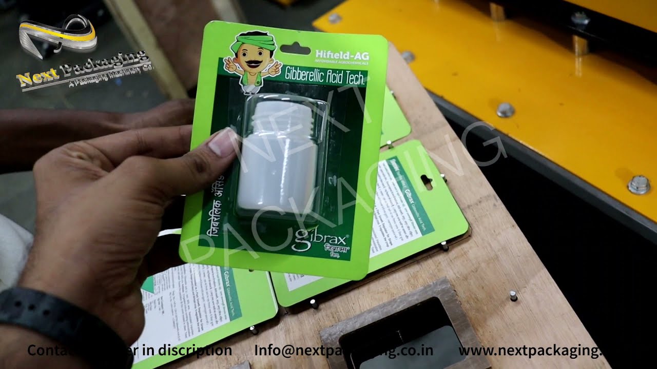 Blister packing machine for bottles | toothbrush, bottles any type of product pack in blister card