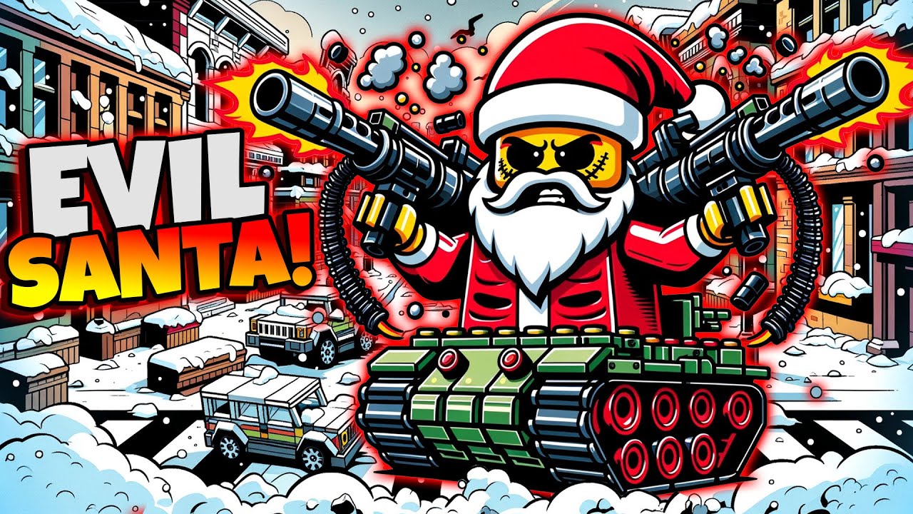 Evil Santa Attacks Brick Rigs City!