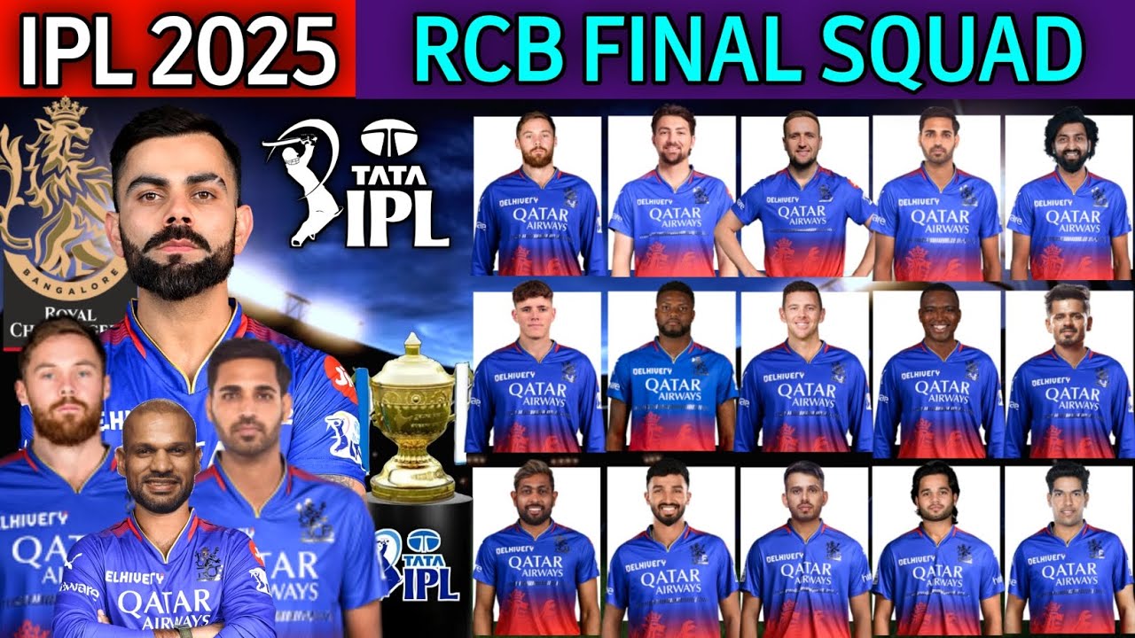 IPL 2025 | Полный состав Royal Challengers Bangalure | Окончательный список игроков команды RCB 2...