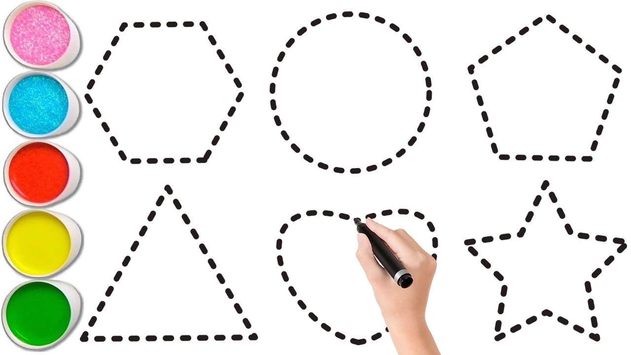 Песенка о геометрических фигурах для детей, изучение двумерных фигур и цветов для малышей | Дошко...