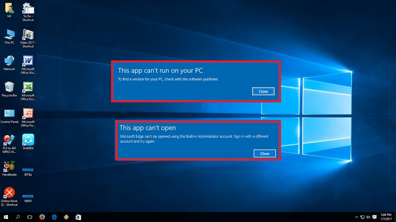 How to Fix &ldquo;This App Can&rsquo;t Run on your PC&rdquo; in Windows 10/8.1 (Easy)