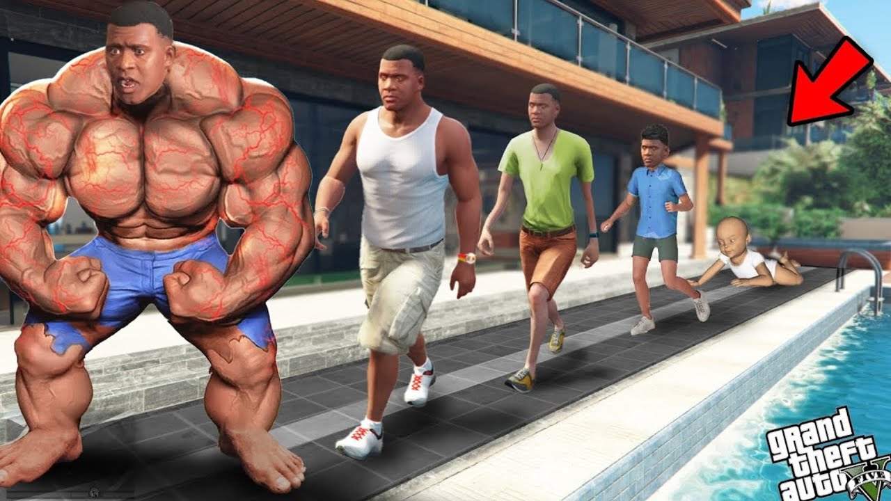 Franklin Changes Into Different STRONGEST Persons in GTA 5! 💪⚡ Shinchan Shocked! 😱