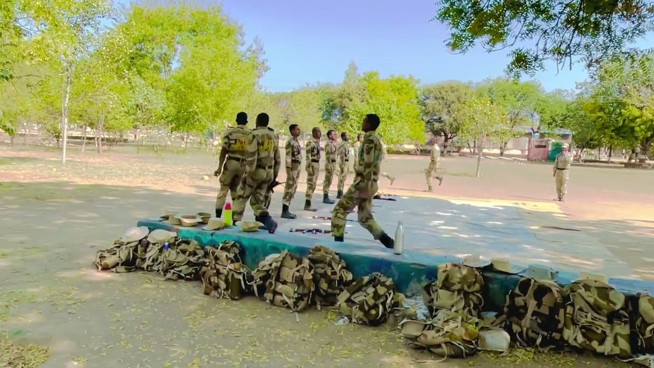 Cisf rtc deoli Rajasthan WT demo blind fold and single hand fouji traning life cisf commando