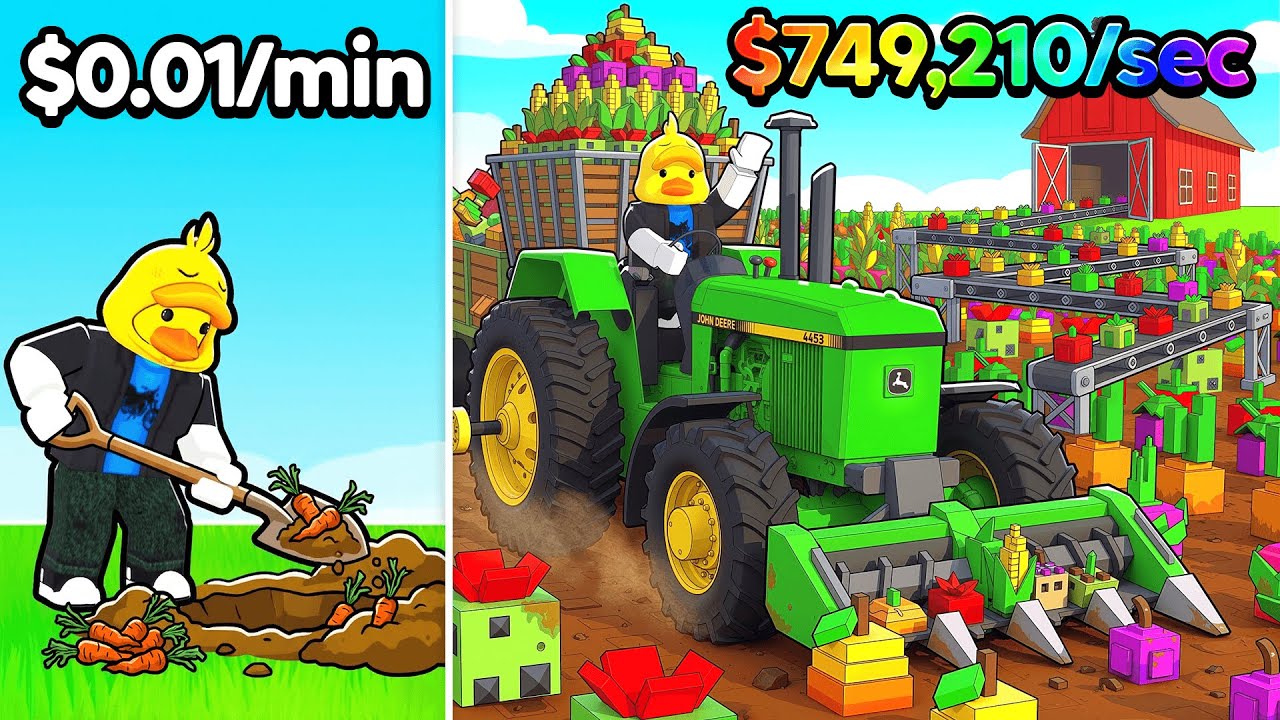 I Made BILLIONS Building MAX LEVEL Farm Factory in Roblox!