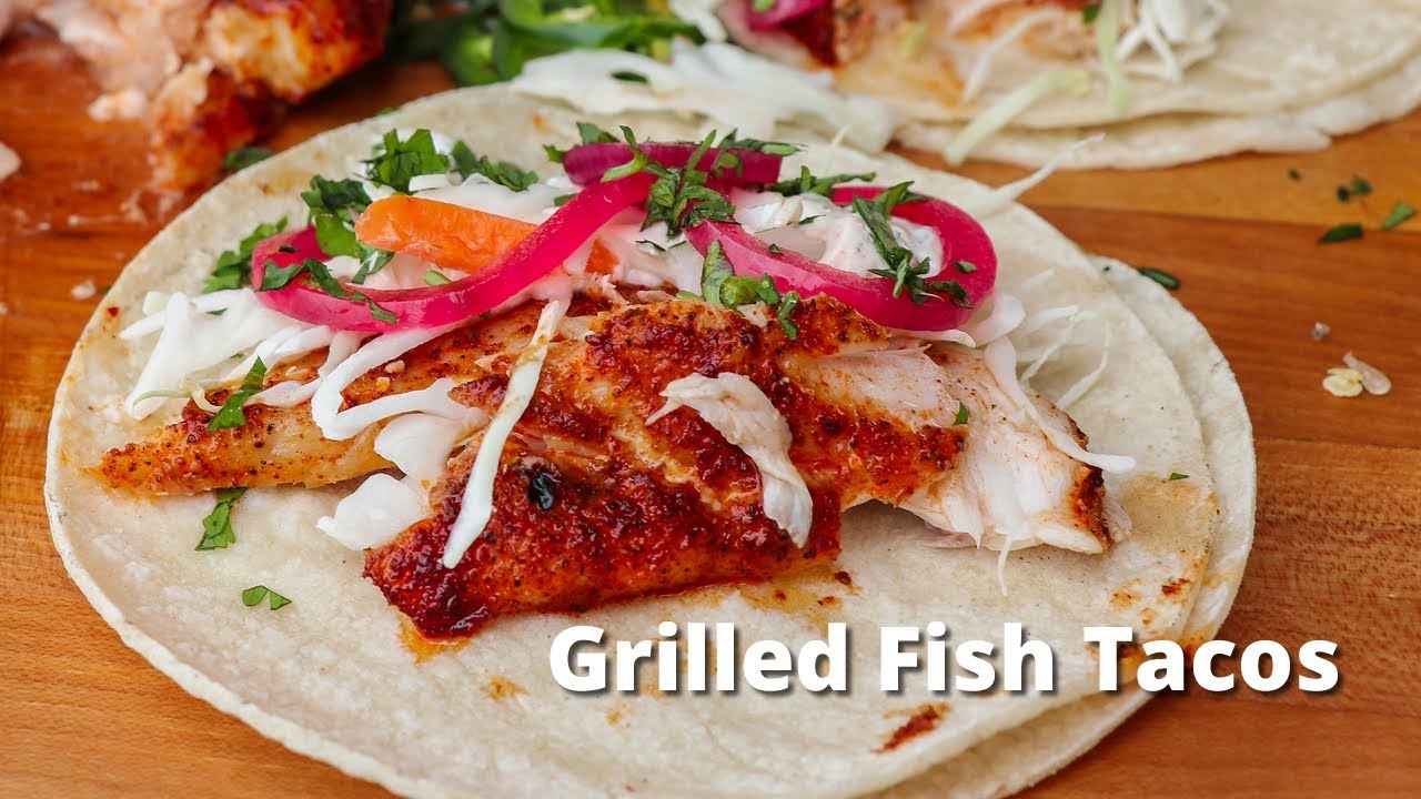 Grilled Fish Tacos | Snapper Fish Taco Recipe on the Big Green Egg